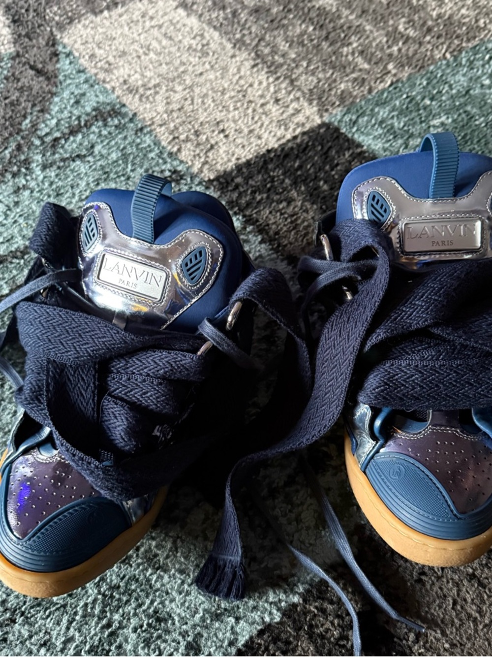 Lanvin Women’s Navy Curbside Sneakers
